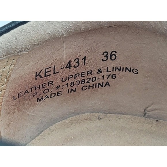 Alegria Womens Leather Clogs Shoes Black Embossed Slip On Casual EU 36 US 6.5 - Picture 7 of 9